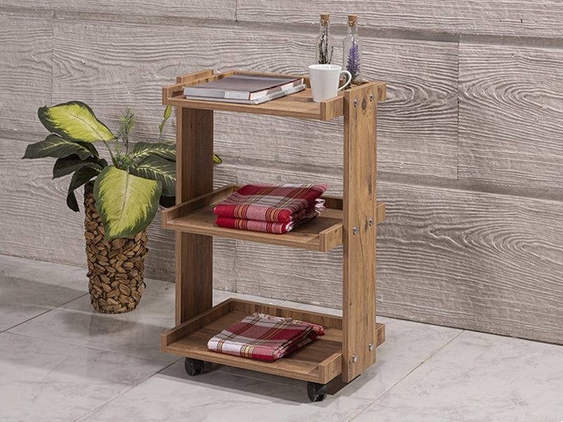 Ahşap Cihaz Taşıma Arabası, Cihaz Arabası, Güzellik Salonu Malzemeleri, ahşap Setup Sehpası