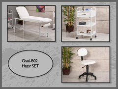 Hazır Cilt Bakım Yatağı Seti Sedye , Cihaz Sehpası, Sandalye, Masaj Masası Seti, Botox Yatağı