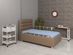 Hareketli Hasta Bakım Yatağı, Ev Tipi Hasta Karyolası, 2 Motorlu hasta Yatağı, Korkuluklu Karyola