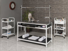 Çekmeceli Veteriner Ameliyat Masası, Ahşap Veteriner Masası, 304 Kalite Paslanmaz Veteriner Masası