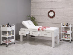 Sırt Hareketli Ahşap Bakım ve Masaj Masası