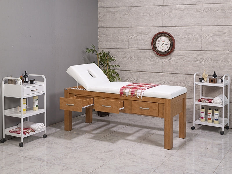 Sırt Hareketli Ahşap Bakım ve Masaj Masası