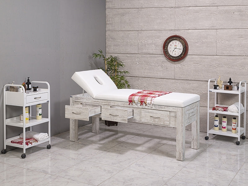 Sırt Hareketli Ahşap Bakım ve Masaj Masası