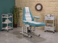 Elegance 3 Motorlu Yükseklik Hareketli Koltuk | Turkuaz - Beyaz