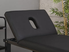 Elit Ekstra Sağlam Sırt Hareketli Bakım ve Masaj Masası | Siyah