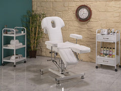 Hisar-3 Yükseklik Ayarlı Hidrolikli Koltuk | Beyaz