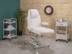 Hisar Hidrolikli Koltuk | Yükseklik Ayarlı - Beyaz