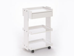 Natura Cihaz Taşıma ve Setup Sehpası | Tek Çekmeceli - Beyaz