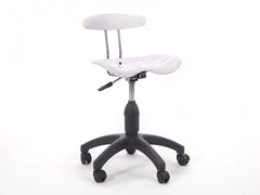 Amortisörlü Çalışma Sandalyesi | Plastik Oturaklı - Beyaz - Plastik Ayak