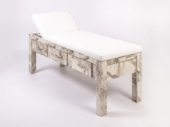 Foça Sırt Hareketli Ahşap Bakım Masası | Beyaz