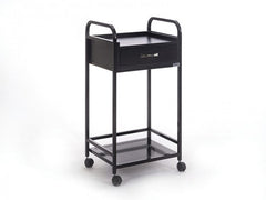 Arya Cihaz Taşıma ve Setup Sehpası | Ahşap Çekmeceli - Siyah - Sac