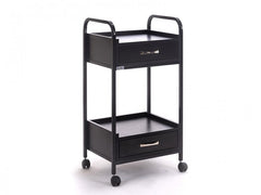 Dizayn Cihaz Taşıma ve Setup Sehpası | 2 Çekmeceli - Siyah