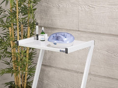 İron Cihaz Taşıma ve Setup Sehpası | Z Tipi - 2 Raflı - Beyaz