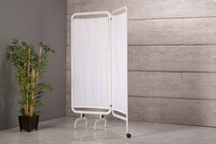 2 Kanatlı Paravan Perde | Beyaz - Oval