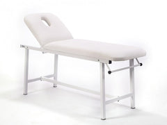 Oval Katlanır Bakım ve Masaj Masası | Beyaz - Havluluk Aparatlı