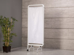 2 Kanatlı Paravan Perde | Beyaz - Oval