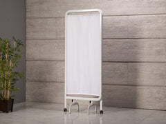 3 Kanatlı Paravan Perde | Beyaz - Oval