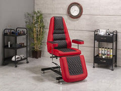 Royal Hidrolikli Dövme Tattoo Koltuğu | Kırmızı - Siyah