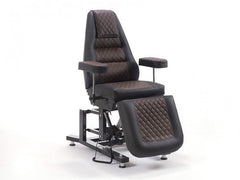 Elegance-3 Motorlu Dövme Tattoo Koltuğu | Kahverengi - Siyah