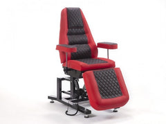 Elegance-3 Motorlu Dövme Tattoo Koltuğu | Kırmızı - Siyah