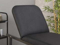 Oval Katlanır Ayaklı Bakım Masası | Siyah - Havluluk Aparatlı