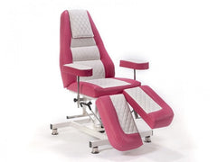 Royal-2 Yükseklik Hareketli Hidrolikli Koltuk | Pembe - Beyaz
