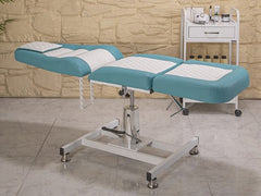 Royal Yükseklik Hareketli Hidrolikli Koltuk | Turkuaz - Beyaz