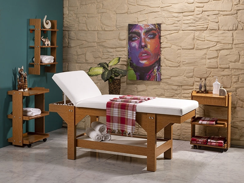 Sırt Hareketli Ahşap Bakım Masası