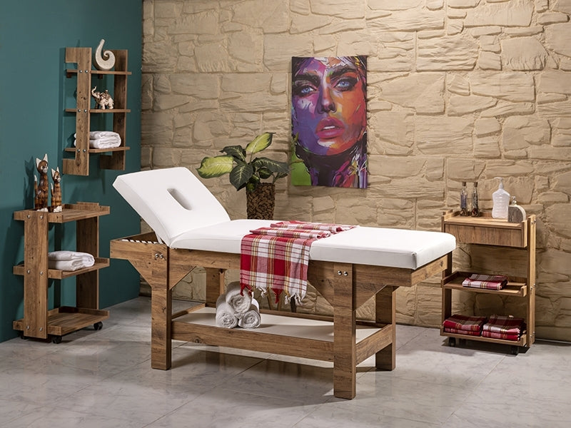 Fizyoterapi Yatağı, Ahşap Masaj Yatağı, Hareketli Masaj Sedyesi, Cilt Bakım Yatağı
