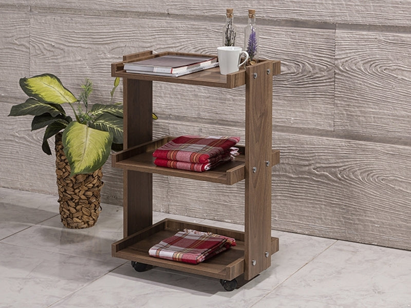 Raflı Etejer, 3 Raflı Etejer, Ahşap Taşıma Sehpası, Sağlam Ahşap Taşıma Sehpası