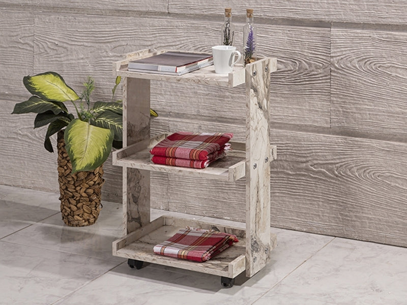 Raflı Etejer, 3 Raflı Etejer, Ahşap Taşıma Sehpası, Sağlam Ahşap Taşıma Sehpası