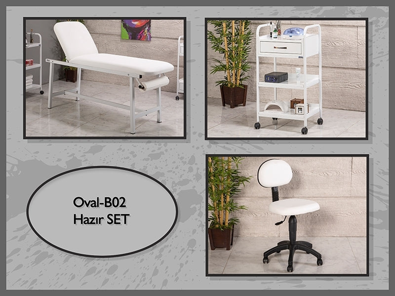 Hazır Cilt Bakım  Yatağı Seti Sedye , Cihaz Sehpası, Sandalye, Masaj Masası Seti, Botox Yatağı
