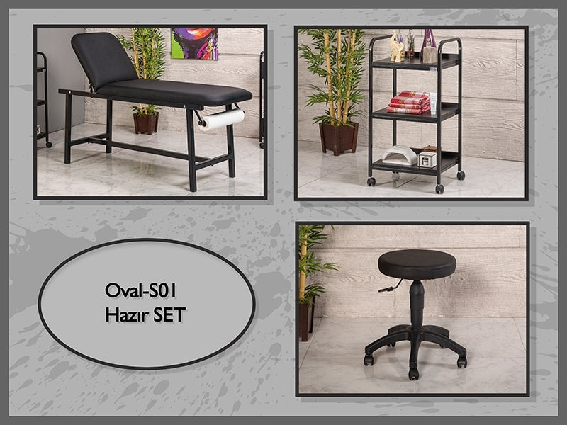 Hazır Dövme Sedyesi Seti, Cihaz Sehpası, Sandalye, Ucuz Sedye Seti Ucuz Muayene Sedyesi Seti