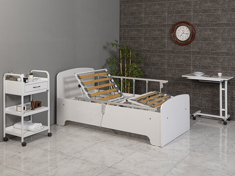 Hareketli Karyola ve Yatak, Hareketli Hasta Karyolası, Ev Tipi Ahşap Hasta Karyolası, Ev Tipi Yaşlı Bakım Yatağı