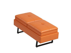 Vevo Metal Ayaklı Bekleme Koltuğu-Turuncu-2 Kişilik