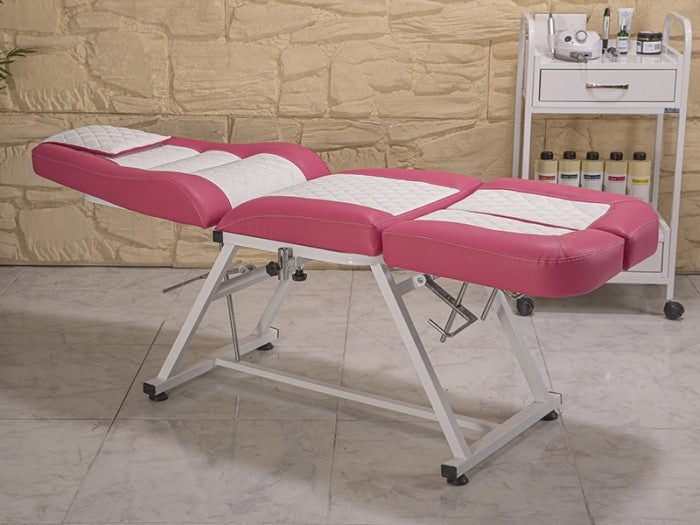 Anka-2 Sırt ve Ayak Kısmı Hareketli Koltuk | Pembe - Beyaz