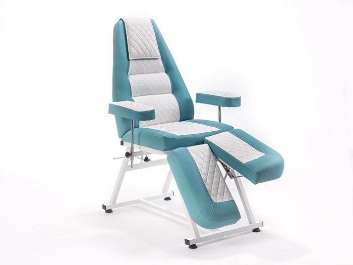 Anka-2 Sırt ve Ayak Kısmı Hareketli Koltuk | Turkuaz - Beyaz