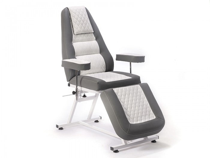 Anka Sırt ve Ayak Kısmı Hareketli Koltuk |Gri - Beyaz