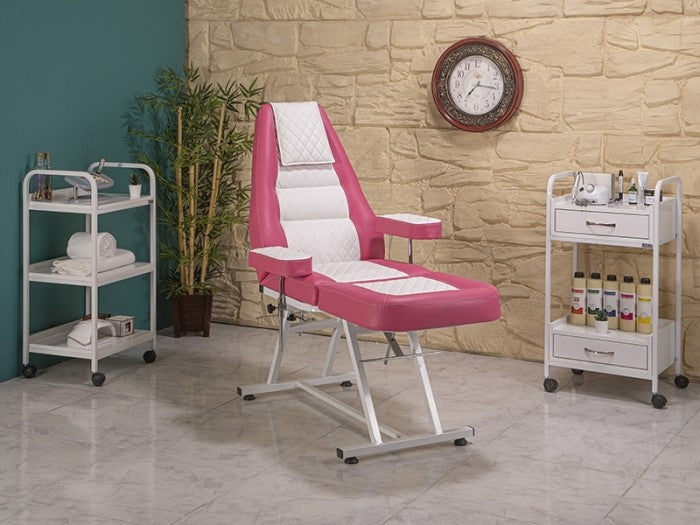 Anka Sırt ve Ayak Kısmı Hareketli Koltuk | Pembe - Beyaz