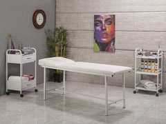 Basic Katlanır Ayaklı Bakım ve Masaj Masası | Beyaz