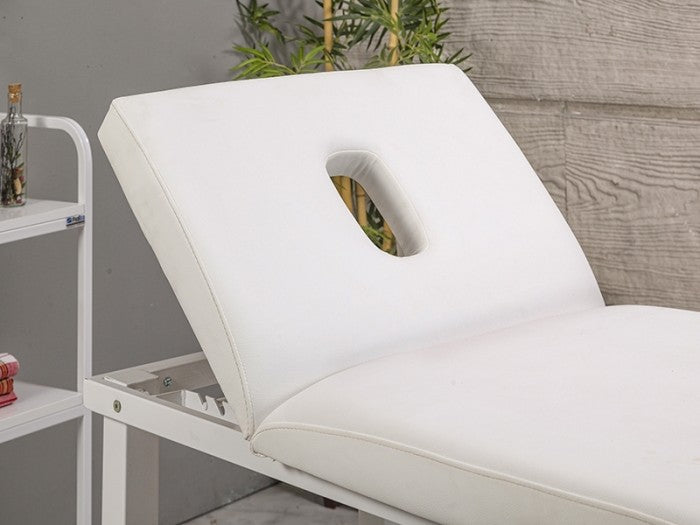 Elit Ekstra Sağlam Sırt Hareketli Bakım ve Masaj Masası | Beyaz