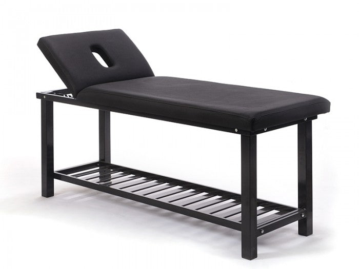 Elit Ekstra Sağlam Sırt Hareketli Bakım ve Masaj Masası | Siyah