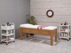 Foça Sırt Hareketli Ahşap Bakım Masası | Bambu