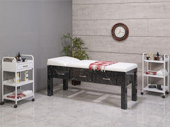 Foça Sırt Hareketli Ahşap Bakım Masası | Bendir