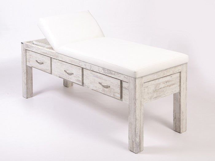 Foça Sırt Hareketli Ahşap Bakım Masası | Kristal