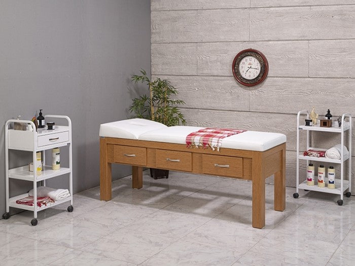 Foça Sırt Hareketli Ahşap Bakım ve Masaj Masası |Bambu