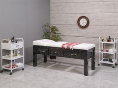 Foça Sırt Hareketli Ahşap Bakım ve Masaj Masası |Bendir