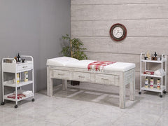 Foça Sırt Hareketli Ahşap Bakım ve Masaj Masası | Kristal