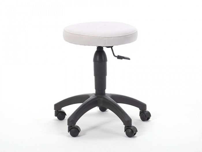 Amortisörlü Çalışma Taburesi | Beyaz - Plastik Ayak
