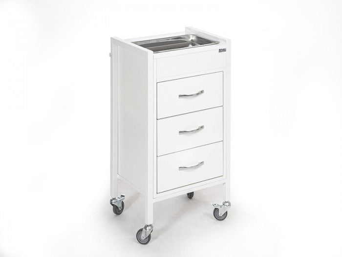 Regal Cihaz Taşıma ve Setup Sehpası | 4 Çekmeceli - Küvetli - Beyaz